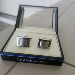 Croft & Barrow Silver-Tone Men’s Rectangular Cufflinks